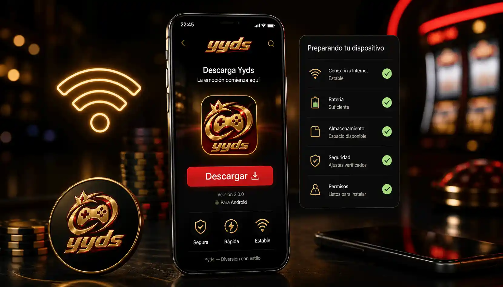 Celular preparado para descargar e instalar Yyds después de liberar espacio
