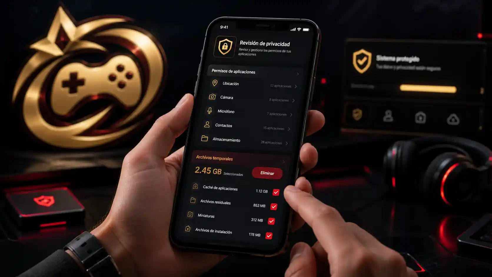 Revisión de permisos y eliminación de datos sensibles en una app móvil